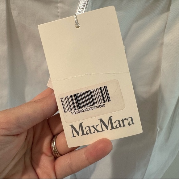 NWT MaxMara Lucas Optical White Long Trouser Size 10 - Picture 5 of 11
